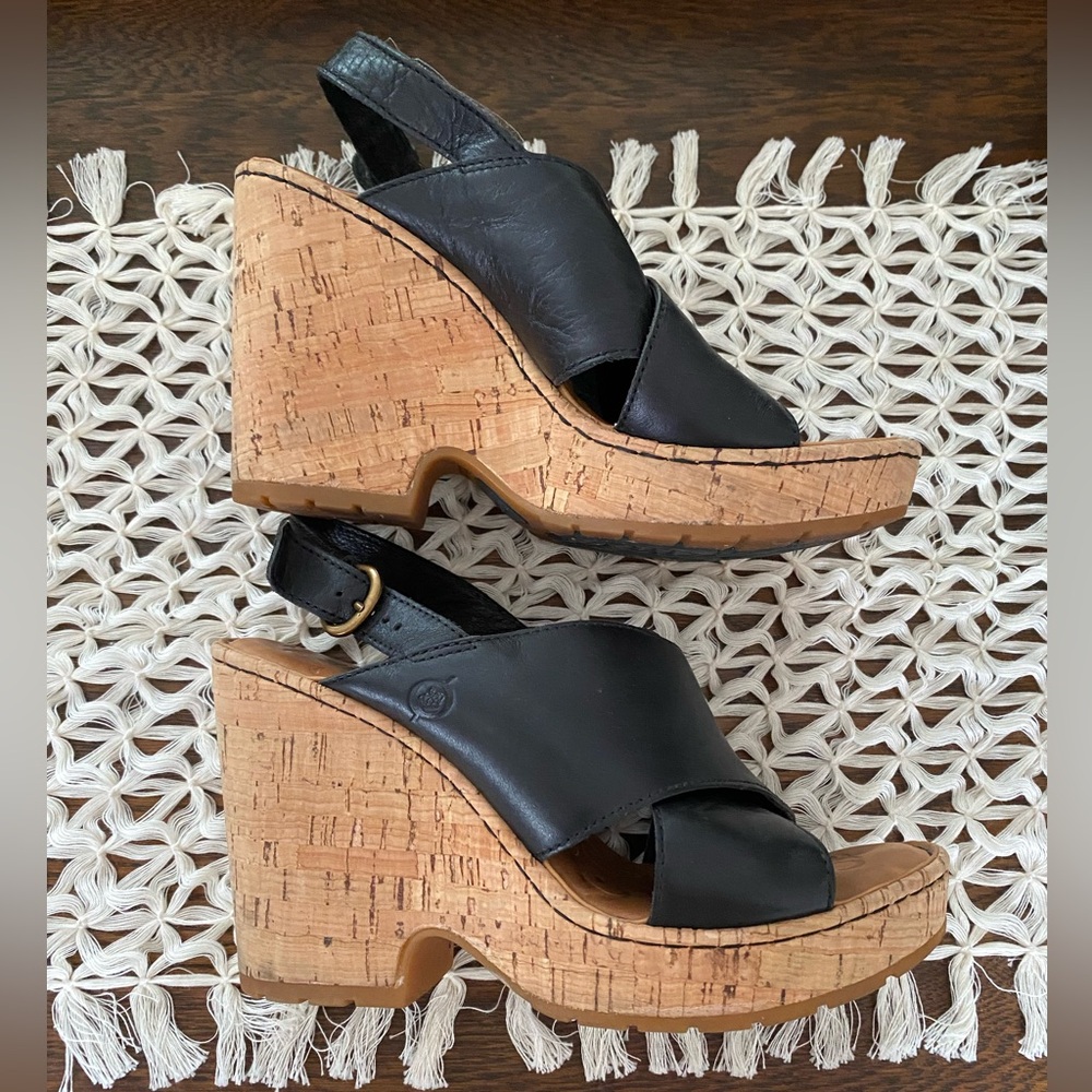 Born Footwear Cork Platform Sandals - 7